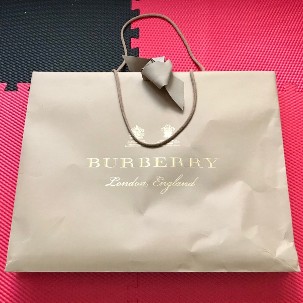 Burberry London Extra Large Paper Bag with Ribbon